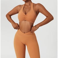Orange Leggings High Rise Comf