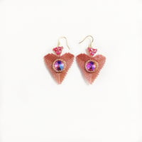 Image of Crystal Heart Earrings