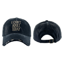 'I Can't Adult Today' Distressed Denim Cap for Ladies, Gift for Mom, Gift for Her