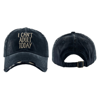 Image 3 of 'I Can't Adult Today' Distressed Denim Cap for Ladies, Gift for Mom, Gift for Her