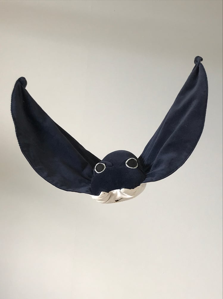 Image of Handmade Velvet Toy Stingray (blue)