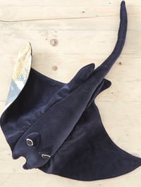 Image 5 of Handmade Velvet Toy Stingray (blue)