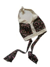 70s cotton and calico halter crop top