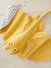 Image 4 of Handmade Velvet Toy Stingray (yellow)