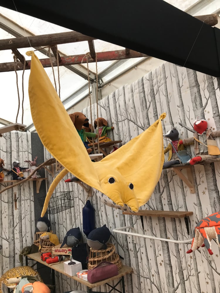 Image of Handmade Velvet Toy Stingray (yellow)