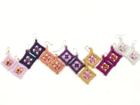 Image of Crystal Cluster Square Earrings