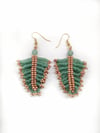Beaded Fern Earrings