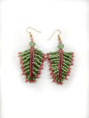 Beaded Fern Earrings