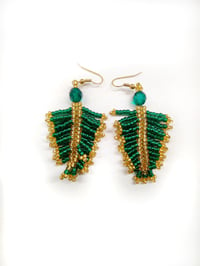 Image of Beaded Fern Earrings