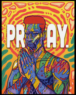 PRAY BRO 11x14 Print by BLKHD