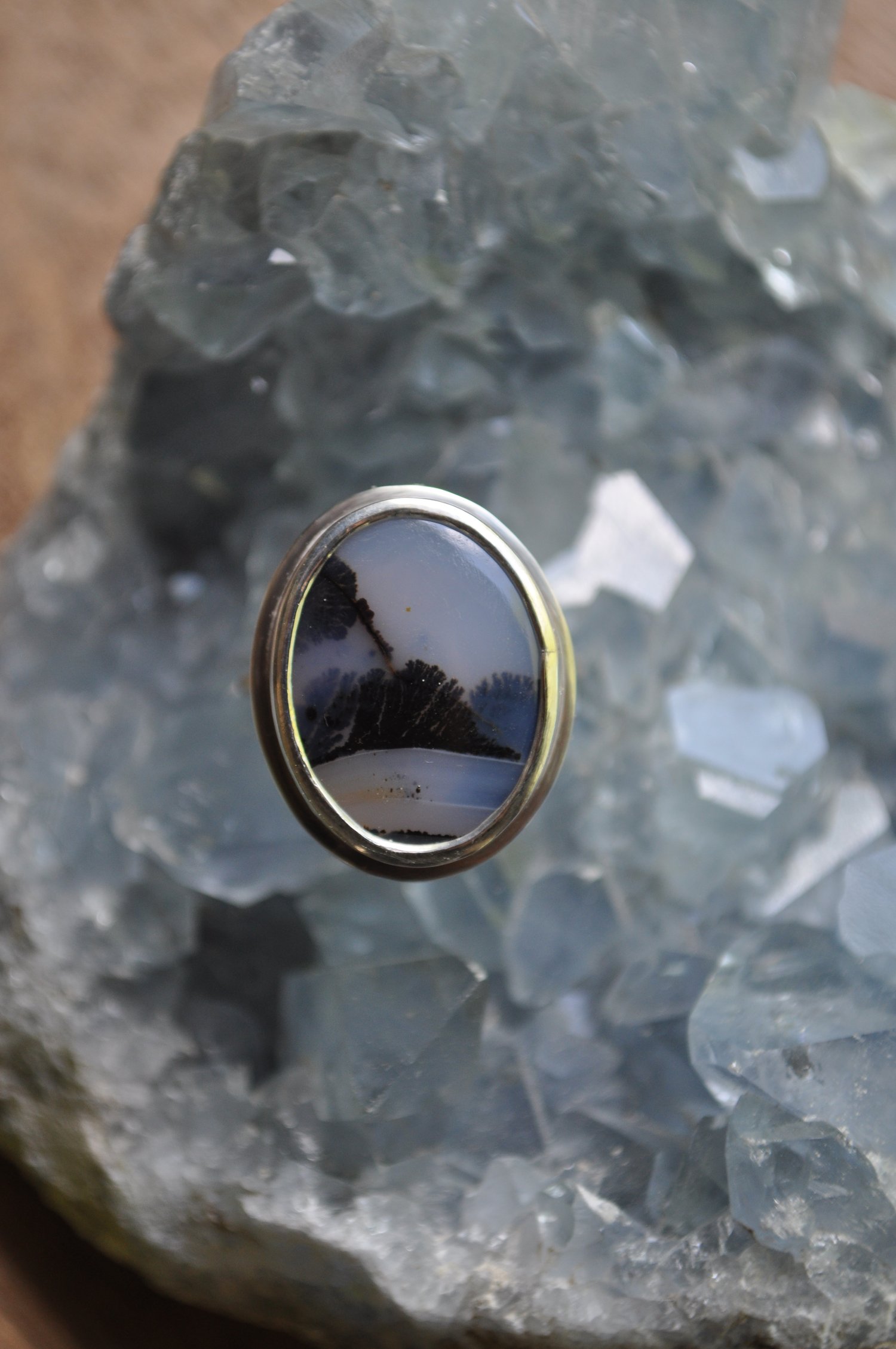 Image of One of a Kind Dendritic Agate Ring