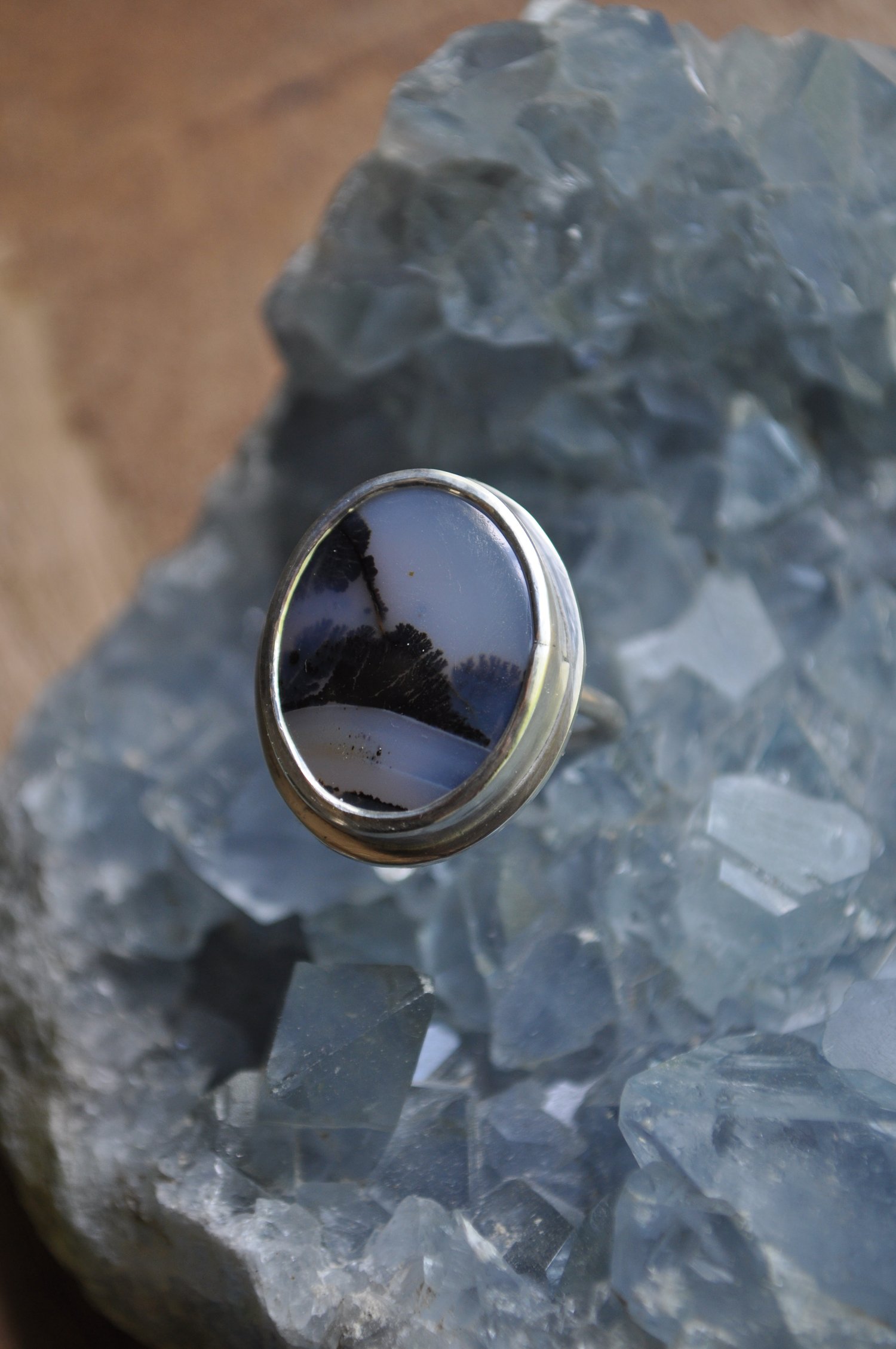 Image of One of a Kind Dendritic Agate Ring
