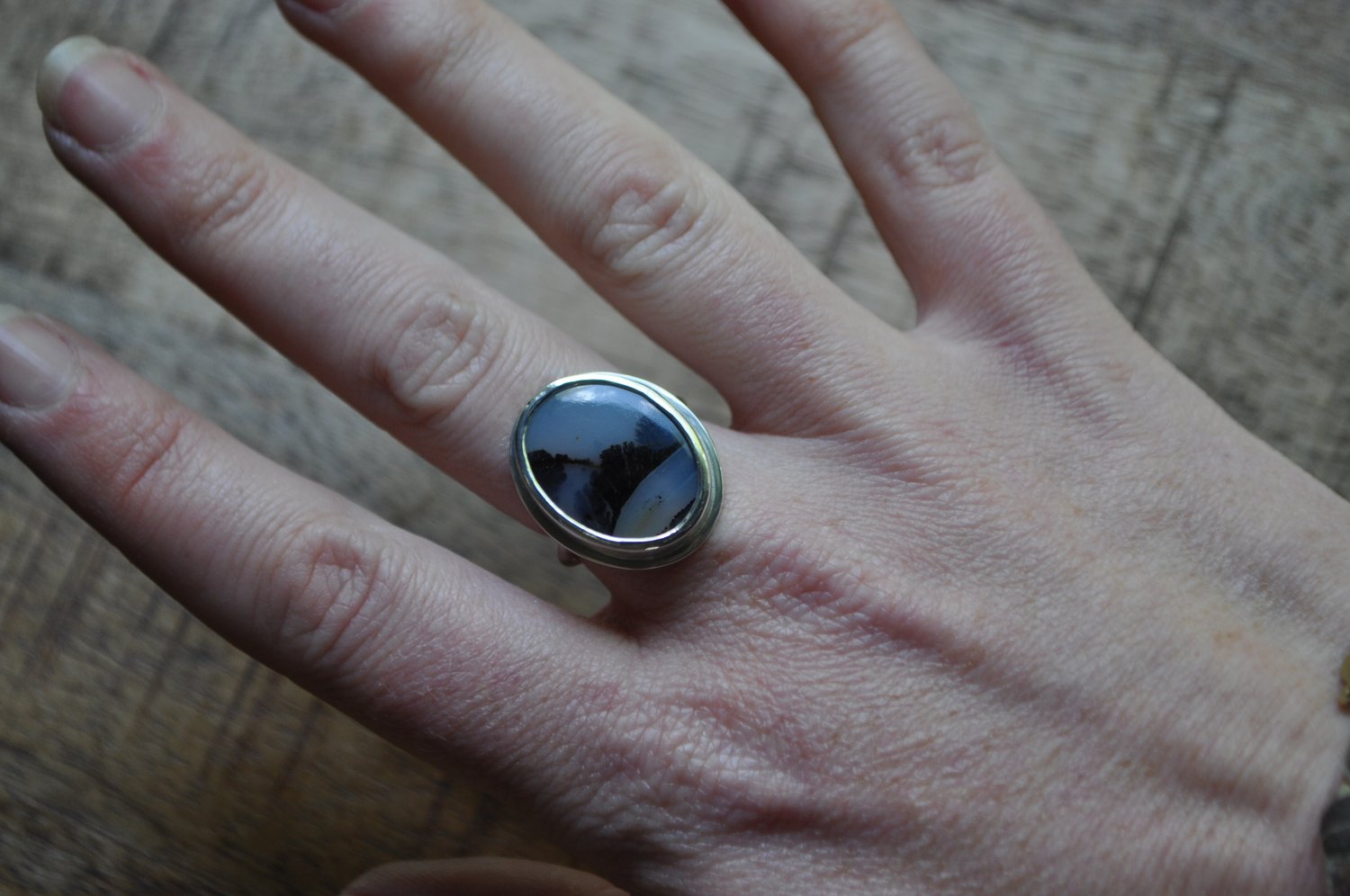 Image of One of a Kind Dendritic Agate Ring