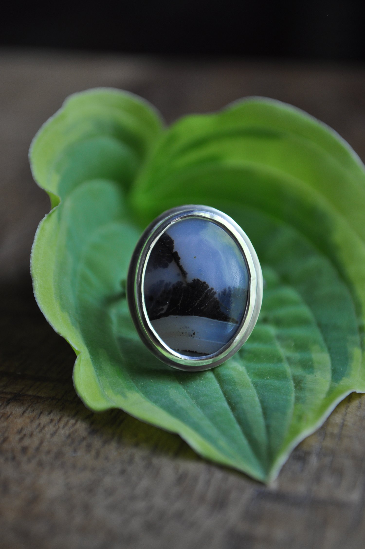 Image of One of a Kind Dendritic Agate Ring