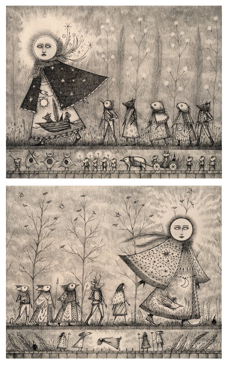 'Follow the Moon' and 'Follow the Sun' Print Pack