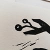 Blackbird - A5 BLOCK PRINT - WHITE PAPER