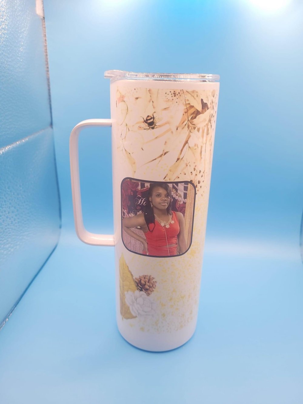 Personalized Tumbler with Handle