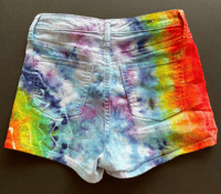 Image 2 of Asymmetrical Tie Dyed Short Shorts