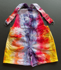 Image 1 of Sunset Dyed Girls' Levi's Shortalls