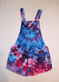 Image 4 of CUSTOM Tie Dyed Short Overalls 