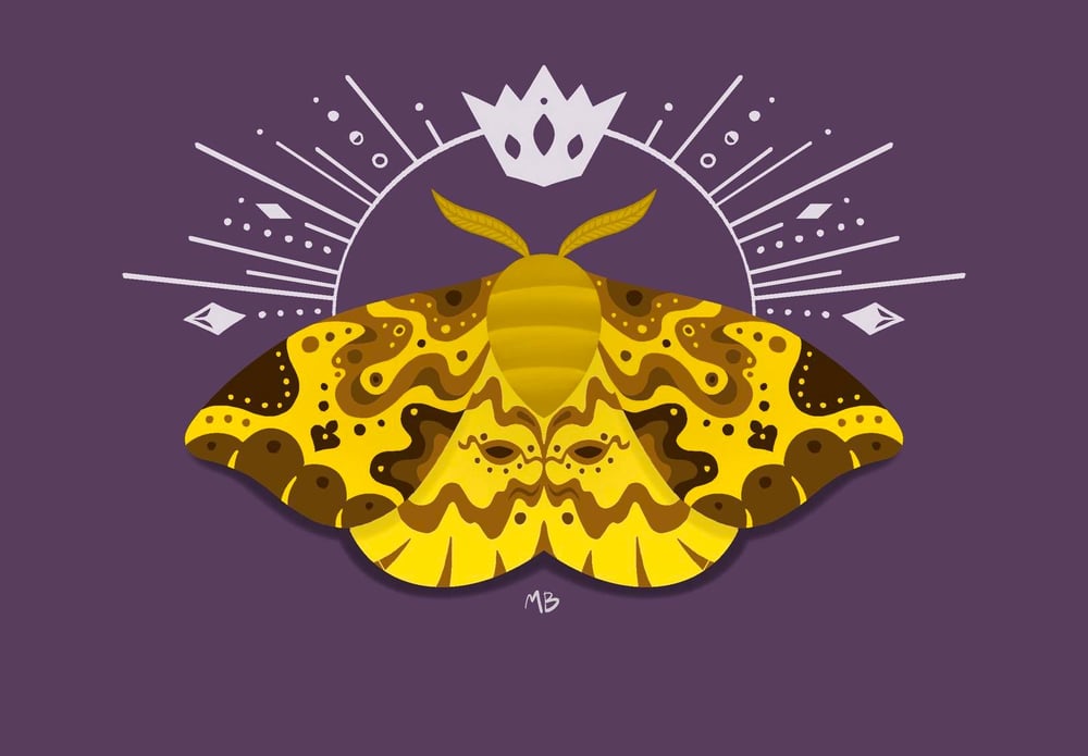 Image of Imperial Moth Vinyl Sticker