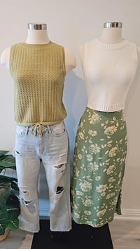 Image 2 of Matcha tea crochet top 