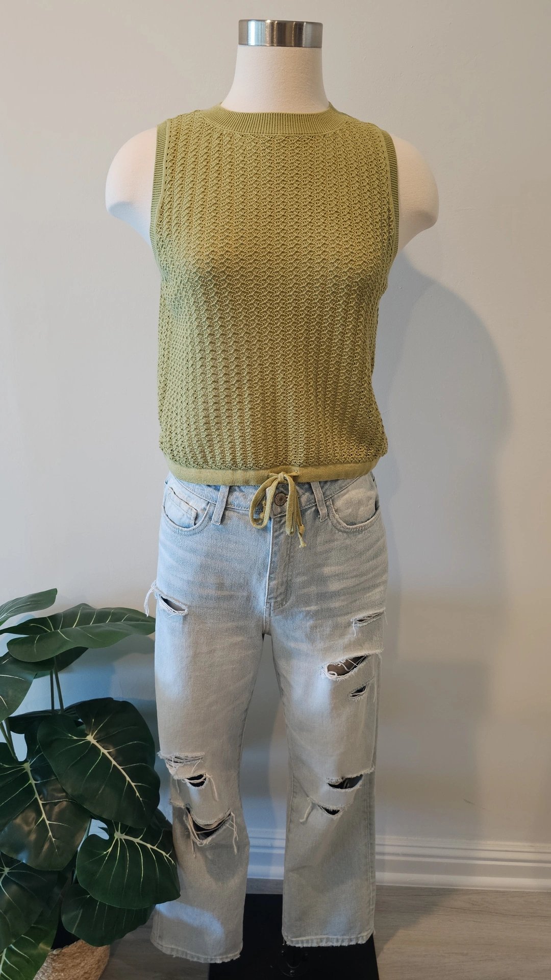 Image of Matcha tea crochet top 