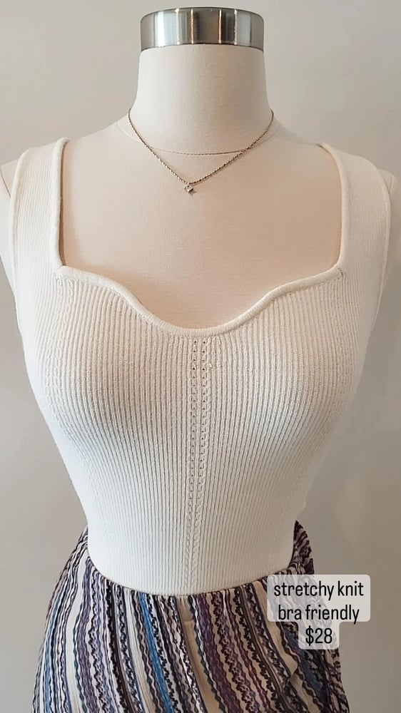 Image of Sweetheart ribbed top