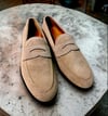 W.man calf suede loafer shoes 