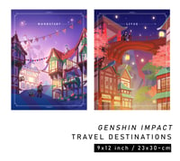 Image 1 of Genshin Impact Travel Destination Prints