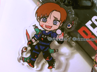 Image of resident evil 2 leon s kennedy 2.5 in acrylic keychain