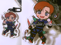 Image of resident evil 2 leon s kennedy 2.5 in acrylic keychain