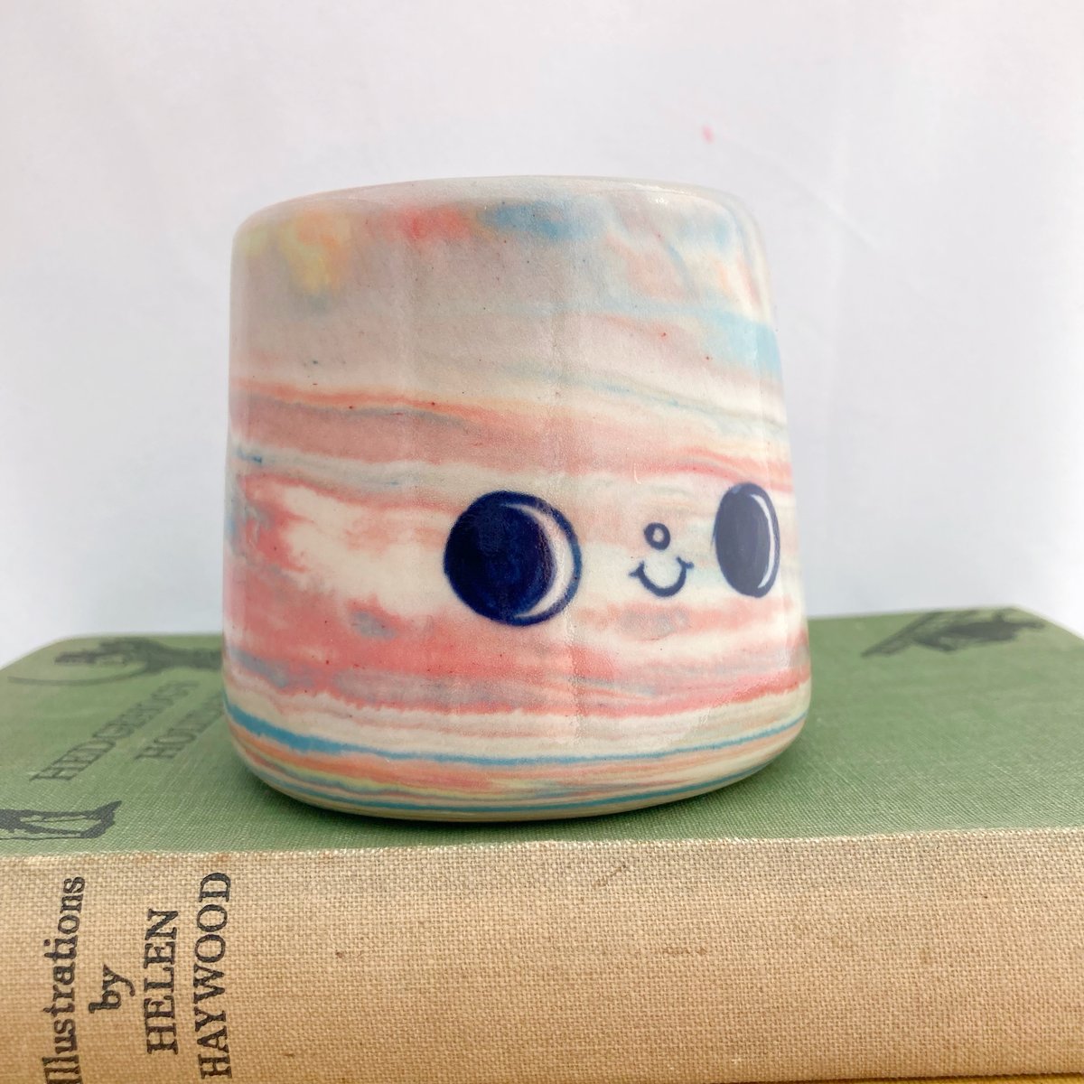 Image of Rainbow Paddle Pop marbled pot