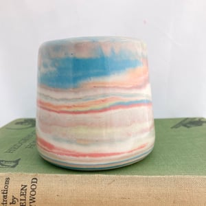 Image of Rainbow Paddle Pop marbled pot