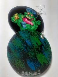 Image 3 of Munchie Ghost, 420, Sublimation, Hand made, Statement earrings