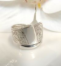 Image 3 of Antique German 1890 Sterling Silver Spiral Spoon Ring