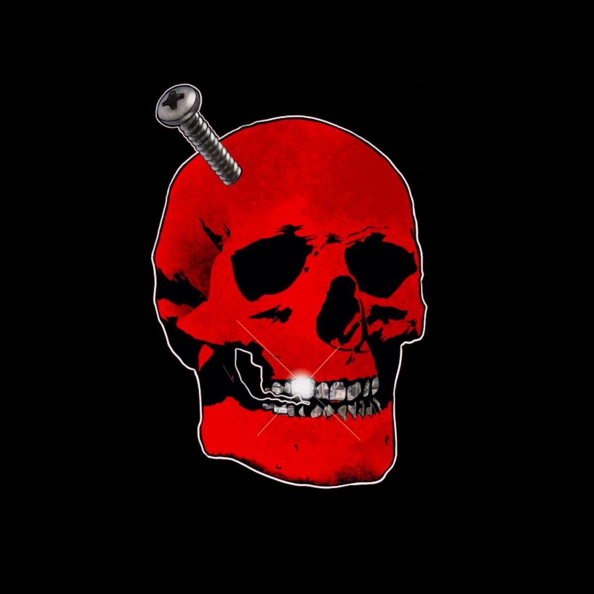Image of RED SKULL HAT PIN
