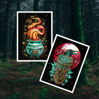 Image 1 of Red moon 2 Postcard Set