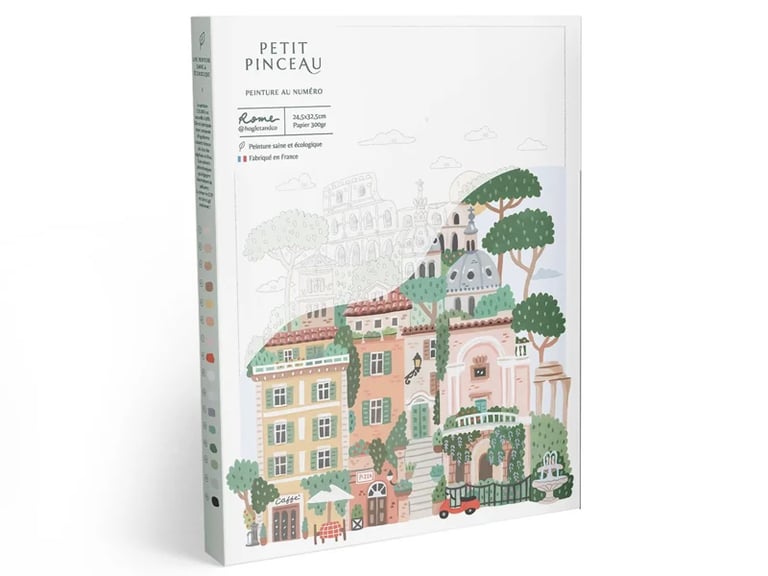COFFRET PEINTURE AU NUMÉRO - ROME PAR HOGLET & CO, PETIT PINCEAU