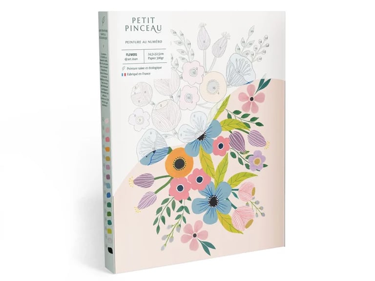 PEINTURE AU NUMÉRO - FLOWERS PAR ARTIISAN, PETIT PINCEAU