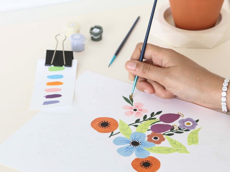 PEINTURE AU NUMÉRO - FLOWERS PAR ARTIISAN, PETIT PINCEAU Image 2