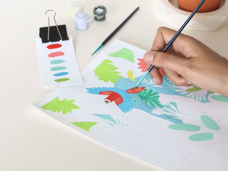 PEINTURE AU NUMÉRO - JUNGLE PAR STUDIO GRAND-PÈRE, PETIT PINCEAU Image 4