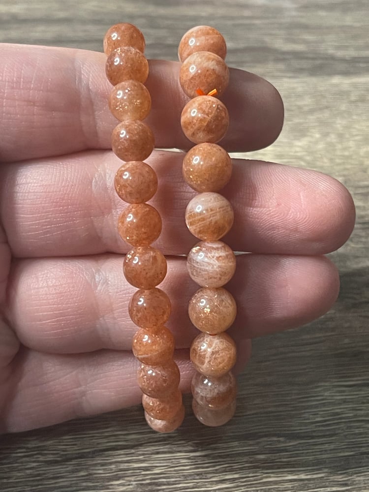 Image of Sunstone beaded bracelet 