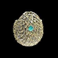 Image 5 of XXXL. 3D Balled Up Hedgehog with feet #2- Flamework Glass Sculpture