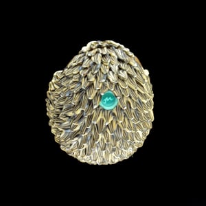 Image of XXXL. 3D Balled Up Hedgehog with feet #2- Flamework Glass Sculpture