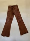 late 1960s North Beach Leather lace up trousers with whipstitching