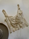 Edwardian lace up voile camisole