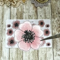 Image 1 of Dusty Rose Flower |Transparent & White Vinyl Sticker Paper