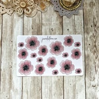 Image 3 of Dusty Rose Flower |Transparent & White Vinyl Sticker Paper