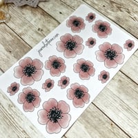 Image 4 of Dusty Rose Flower |Transparent & White Vinyl Sticker Paper